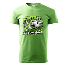 Fotbalový míč a stadion eat sleep repeat