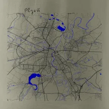 Plzeň mapa s vodními toky