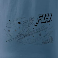 Skokan na lyžích černý obrázek FLY