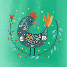 Folklor - slepice s kopretinou