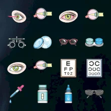 Oční lékař ikony