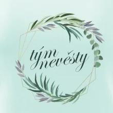 Tým nevěsty květinový kruh zelený