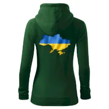 Ukrajina vlajka mapa