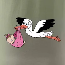 Čáp a miminko - holka (Hana-creative)