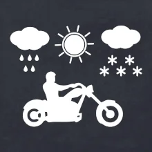 Motorkář za každého počasí - chopper