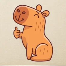 Kapybara s palcem nahoru