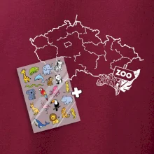 Tričko s mapou + ZOO nažehlovačky