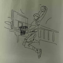 Basketbalista jedním tahem - výskok