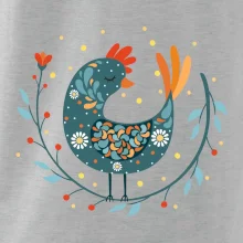 Folklor - slepice s kopretinou