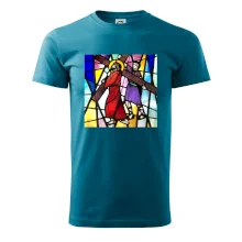 Vitráž - Ježíš a kříž