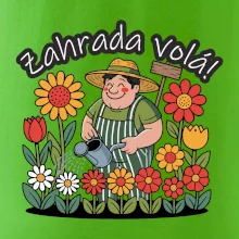 Zahrada volá - zahradník a slunečnice