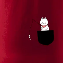 Kočka s rybou v kapse