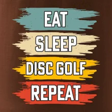 Disc Golf eat sleep barevné