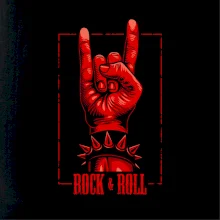 Rocková ruka červená