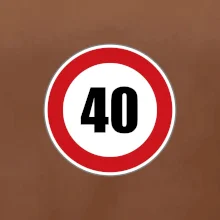 Dopravní značka - omezení rychlosti 40