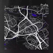 Praha - 14100 mapa s vodními toky