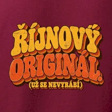 Říjnový originál už se nevyrábí retro nápis