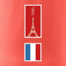 Paříž známka barevná