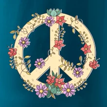 Peace symbol pískový