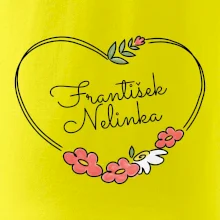 Srdce velké - Tričko se jmény dětí