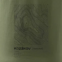 Kozákov - vrstevnice v obdélníku
