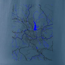 Jablonec nad Nisou - Mapa s vodními toky