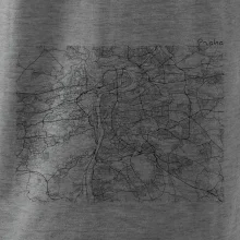 Mapy měst černobílé Praha