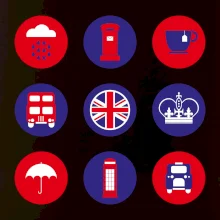 Anglie symboly v kruzích