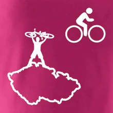 Mapa ČR + kolo na prsu