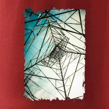 Barevné nebe - stožáry vysokého napětí