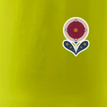 Folklor na prsu květina kulatá