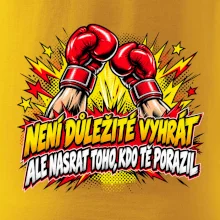 Není důležité vyhrát - komiksové červené boxerské rukavice