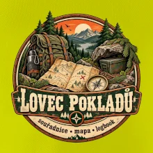 Lovec pokladů vintage horský odznak