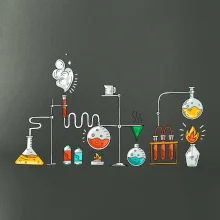 Chemická aparatura barevná