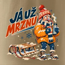 Rodinná vánoční trička - Já už mrznu táta sáňkování