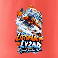 Listopadový lyžař král zasněžených svahů