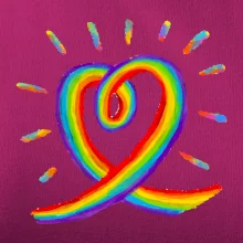 Srdce pride duha kreslená