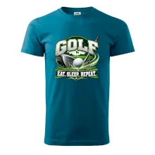 Golfová hůl s míčkem eat sleep repeat