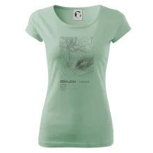 Mikulov - vrstevnice v obdélníku