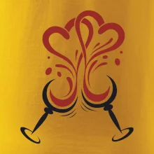 Víno je láska kulaté skleničky