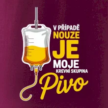 V případě nouze je moje krevní skupina pivo