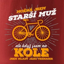 Starší muž - cyklista silniční kolo