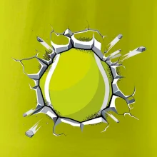 Tenisový míč v triku