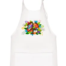 Peace symbol prorostlý květinami