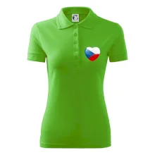 Česká vlajka srdce - pravé prso