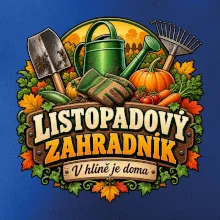 Listopadový zahradník v hlíně je doma