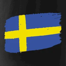 Švédsko vlajka štětkou