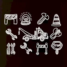 Odtahová služba - ikony