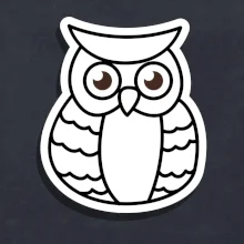 Sova kreslená na prsu