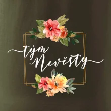 Tým nevěsty čtverec oranžový